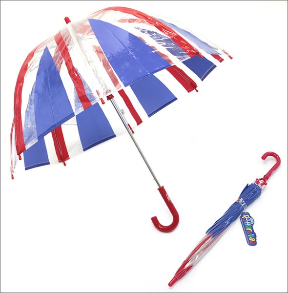 フルトン C605 021118  Funbrella-4 Union Jack 子供用 キッズ用 ビニール傘 長傘 ユニオンジャック柄 バードケージ ミニ アンブレラ