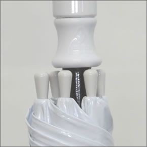 フルトン L041 015582 Birdcage-1 White バードケージ ビニール傘 長傘 エリザベス女王ご愛用モデル 鳥かごのようなドーム型のフォルムが魅力的なアンブレラ