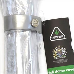 フルトン L041 015599 Birdcage-1 Silver バードケージ ビニール傘 長傘 エリザベス女王ご愛用モデル 鳥かごのようなドーム型のフォルムが魅力的なアンブレラ