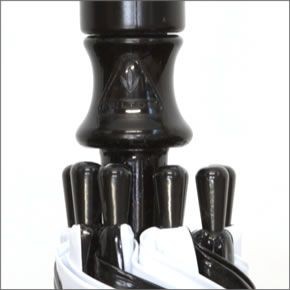 フルトン L041 015865 Birdcage-1 Black/White バードケージ ビニール傘 長傘 エリザベス女王ご愛用モデル 鳥かごのようなドーム型のフォルムが魅力的なアンブレラ