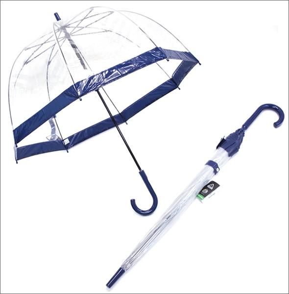 フルトン L041 024157 Birdcage-1 Navy バードケージ ビニール傘 長傘 エリザベス女王ご愛用モデル 鳥かごのようなドーム型のフォルムが魅力的なアンブレラ