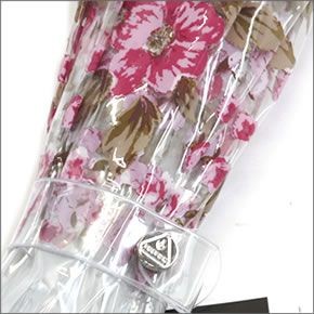 フルトン L042 024744 Birdcage-2 Floral Border バードケージ ビニール傘 長傘 エリザベス女王ご愛用モデル 鳥かごのようなドーム型のフォルムが魅力的なアンブレラ
