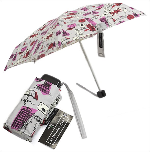 フルトン L717 023907 Tiny-2 London Print 「Lulu Guinness」ルルギネス コラボモデル フラット 長方形 コンパクト 折りたたみ傘 アンブレラ
