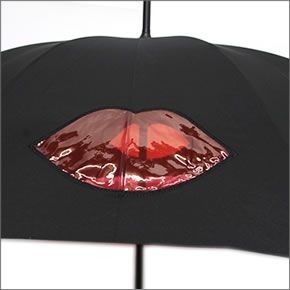 フルトン L777 027080 Kensington-1 Cut Out Lips Black 「Lulu Guinness」ルルギネス コラボモデル 型抜き リップデザイン 手動 スティック傘 アンブレラ