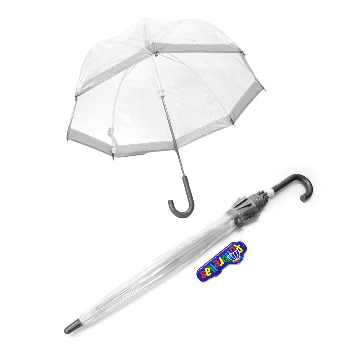 フルトン Fulton C603 005835 Funbrella-2 Silver 子供用 キッズ用 ビニール傘 長傘 バードケージ ミニ アンブレラ 英国王室御用達ブランド