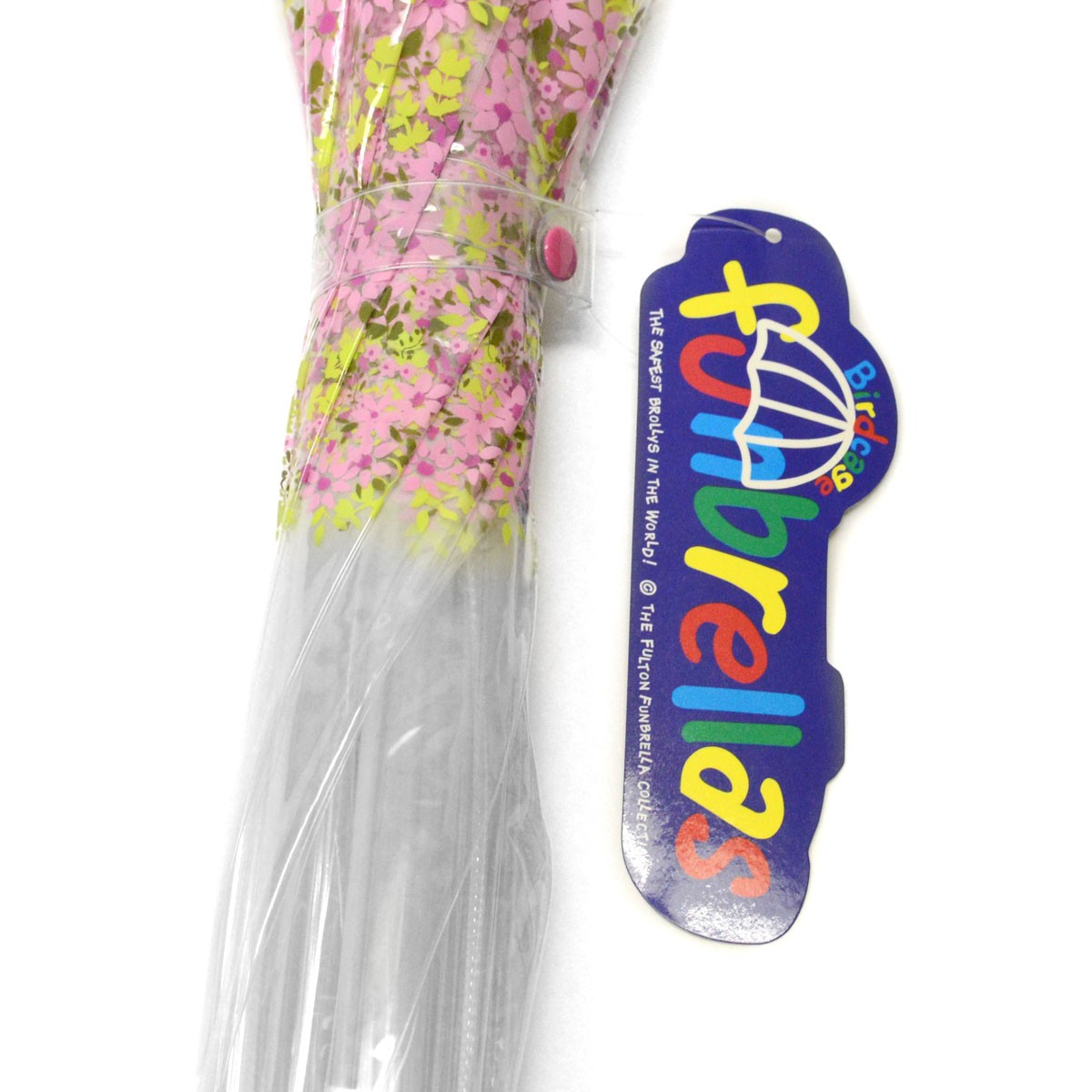 フルトン Fulton C605 028315 Funbrella-4 Pretty Petals 子供用 キッズ用 ビニール傘 長傘 バードケージ ミニ アンブレラ 英国王室御用達ブランド