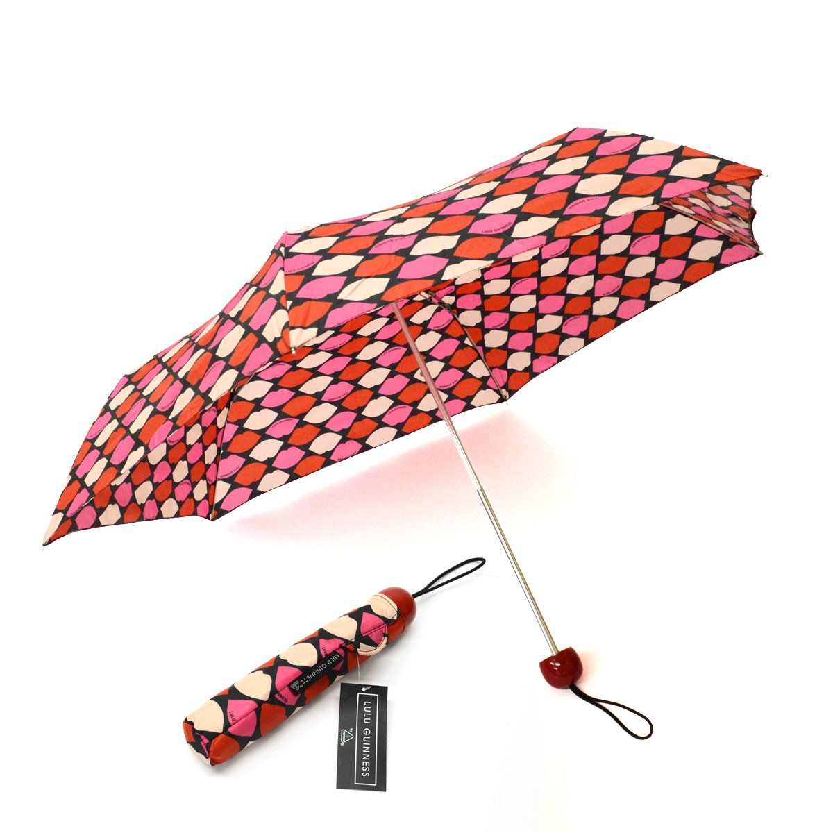 フルトン Fulton L718 029114 Superslim-2 Lip Grid 「Lulu Guinness」ルルギネス コラボモデル 折りたたみ傘 アンブレラ 英国王室御用達ブランド