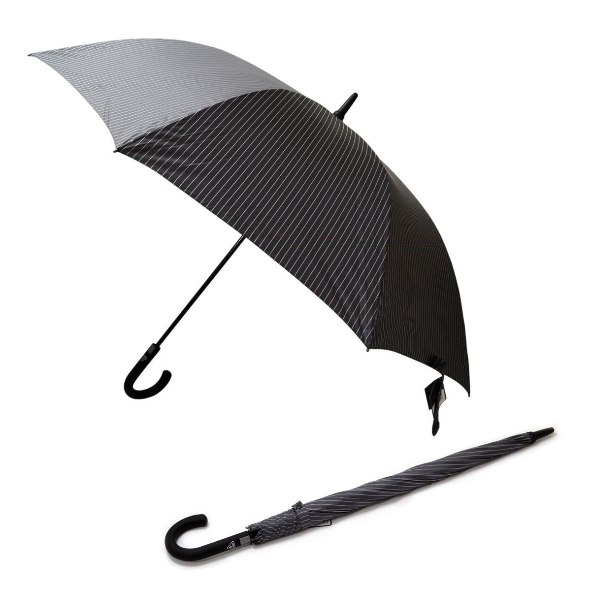 フルトン Fulton G451 014943 Knightsbridge-2 City Stripe Grey  メンズ 紳士用 ワンタッチ ジャンプ傘 自動開き 長傘 アンブレラ