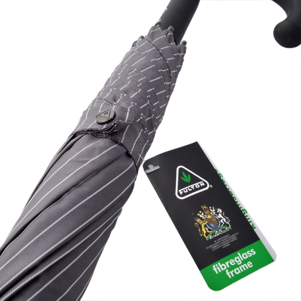 フルトン Fulton G451 014943 Knightsbridge-2 City Stripe Grey  メンズ 紳士用 ワンタッチ ジャンプ傘 自動開き 長傘 アンブレラ