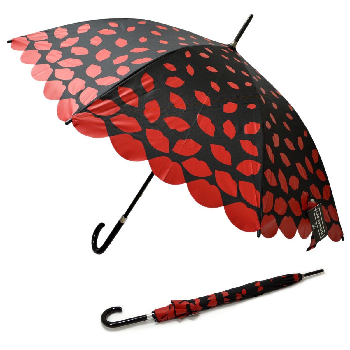 フルトン Fulton L764 030639 Kensington-2 Lazer Cut Lips  「Lulu Guinness」ルルギネス コラボモデル 長傘 アンブレラ