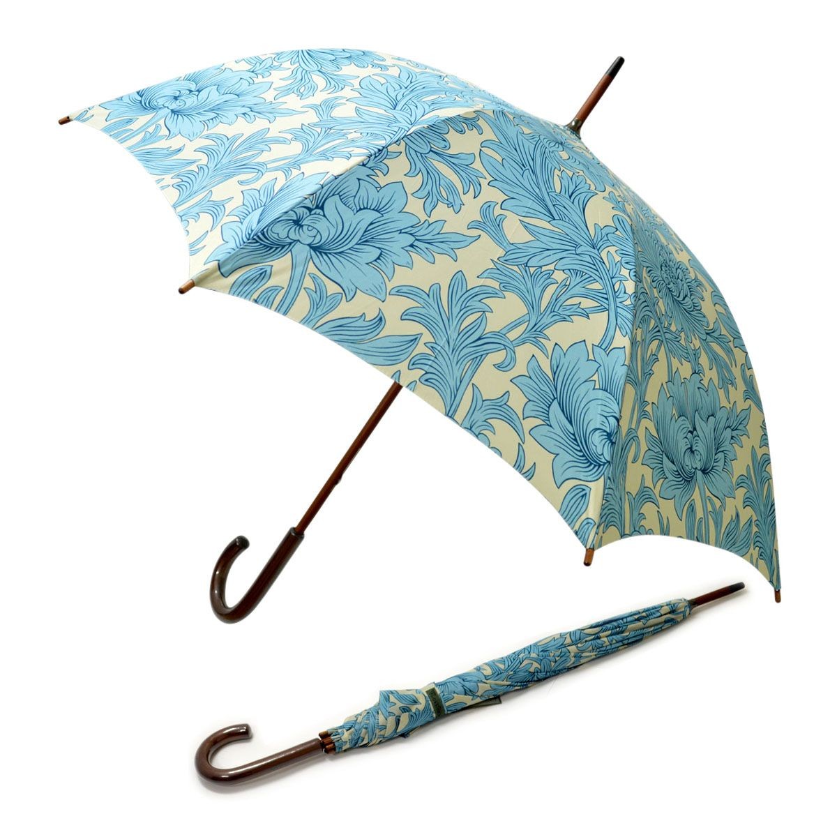 フルトン Fulton L788 029084 Kensington-2 Chrysanthemum Toile  「Morris & Co.」ウィリアムモリス コラボモデル 木製ハンドル 長傘 アンブレラ