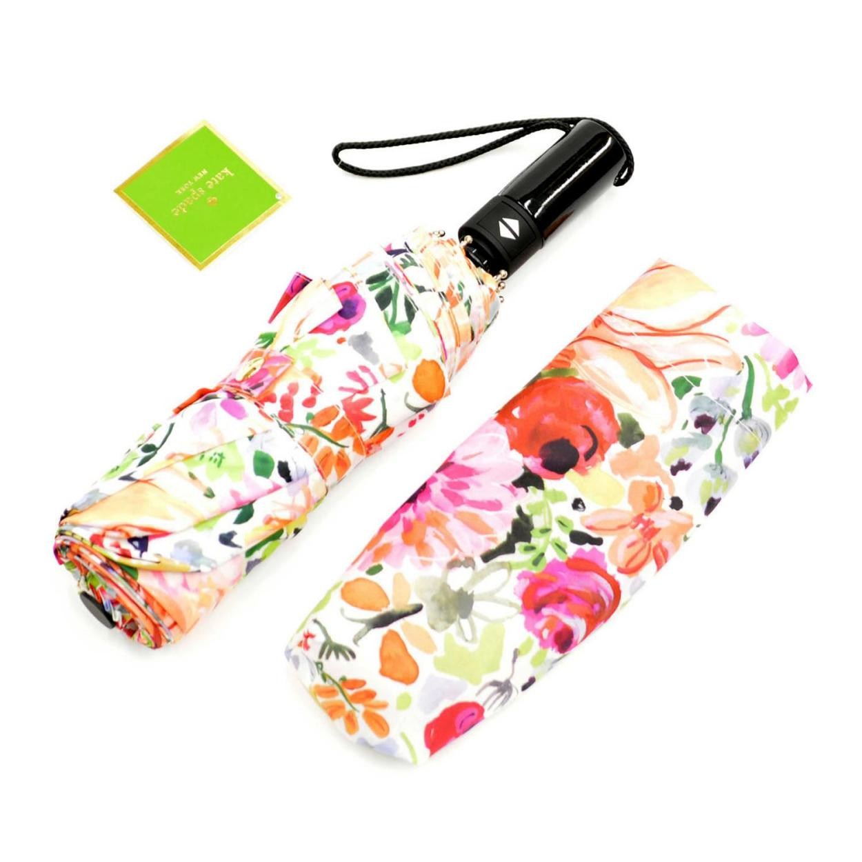 ケイトスペード Kate Spade 175131 off we go dahlia travel umbrella  ワンタッチ オートオープン 自動開き 折りたたみ傘 アンブレラ
