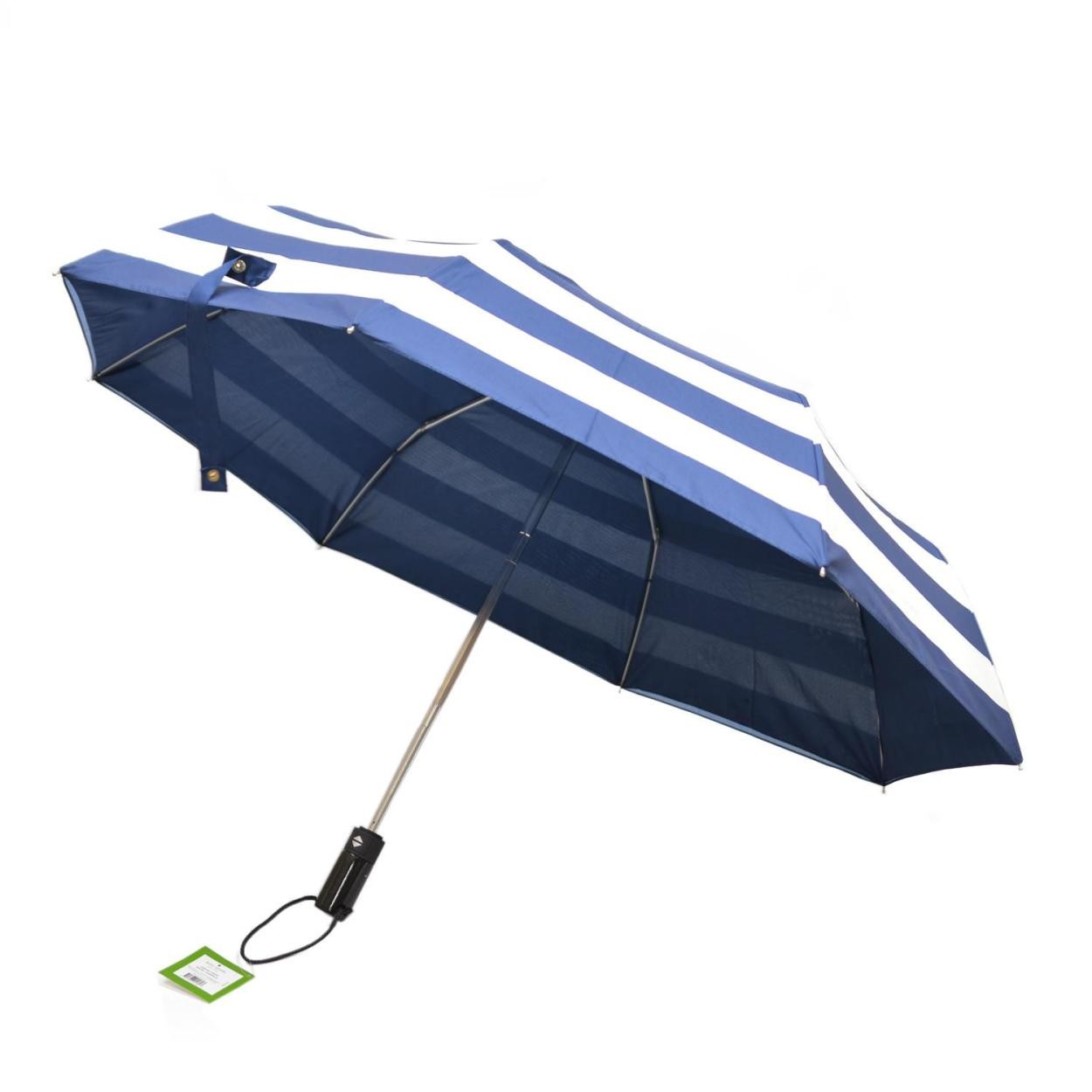 ケイトスペード Kate Spade 175140 off we go Jubilee Stripe travel umbrella  ワンタッチ オートオープン 自動開き 折りたたみ傘 アンブレラ