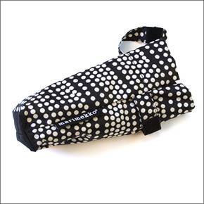 マリメッコ フォクス ドット柄 ワンタッチ ミニオート 折りたたみ傘 アンブレラ ブラック/ホワイト MINI AUTO  911 99 FOKUS Blk/White