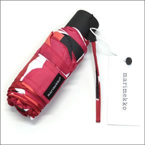 マリメッコ PIENI UNIKKO MINI MANUAL UMBRELLA ウニッコ柄 ミニマニュアル コンパクト 折りたたみ傘 アンブレラ  038654 001 white/red