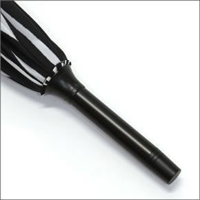 マリメッコ PICCOLO STICK UMBRELLA 040502 022 black/white ピッコロストライプ ワンタッチ スティック傘 長傘 アンブレラ