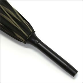 マリメッコ PICCOLO STICK UMBRELLA 040502 544 dark green/olive ピッコロストライプ ワンタッチ スティック傘 長傘 アンブレラ