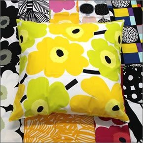 マリメッコ  PIENI UNIKKO CUSHION COVER 50X50cm ウニッコ柄 クッションカバー  064163 020 white/yellow/lime