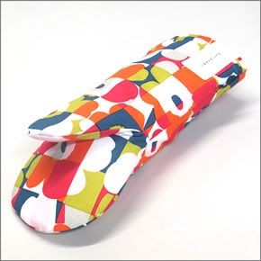 マリメッコ 067384 536 blue/red/lime MINI RUUTU-UNIKKO OVEN MITTEN ミニウニッコ柄×チェック オーブンミトン 鍋つかみ