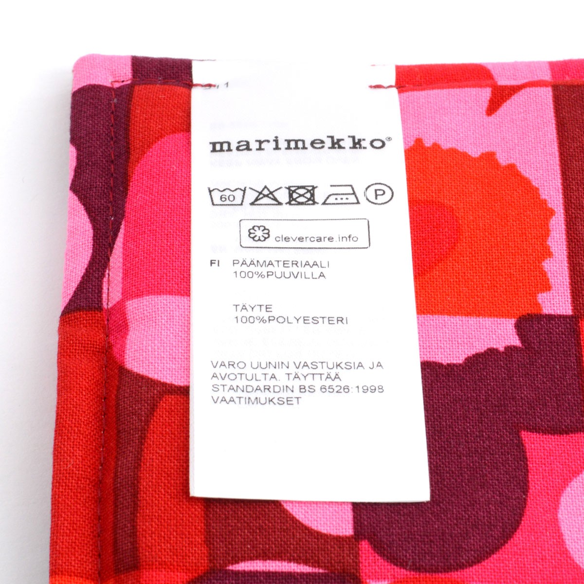 マリメッコ marimekko 067386 330 red/pink MINI RUUTU-UNIKKO POT HOLDER 鍋敷 ポットホルダー