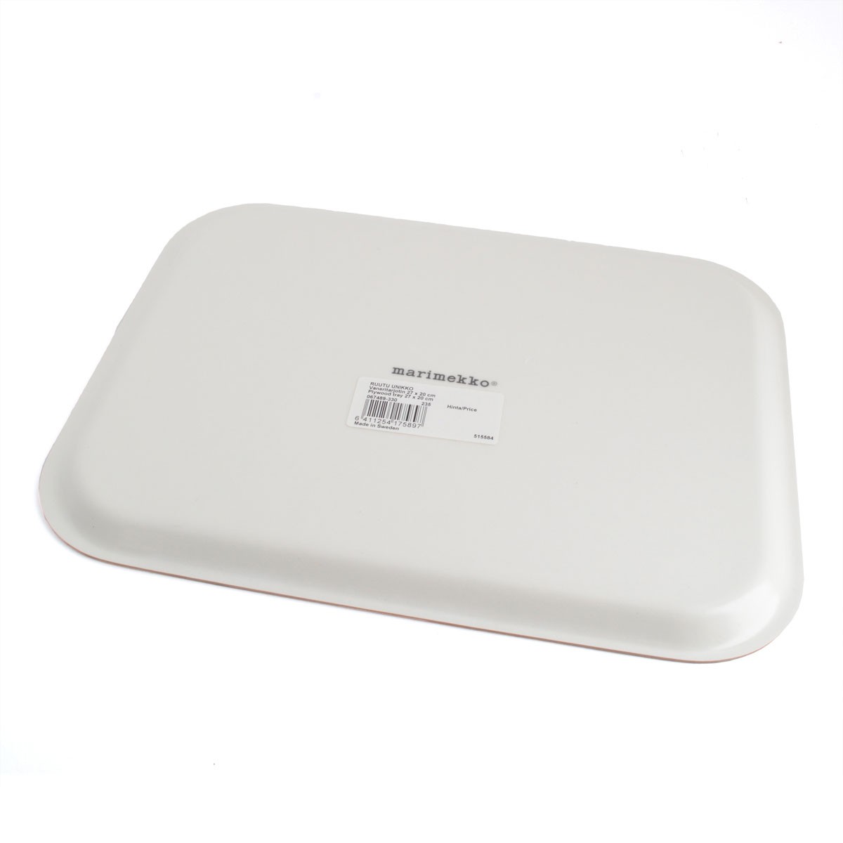 マリメッコ marimekko 067489 330 red/pink RUUTU-UNIKKO Plywood TRAY 27X20m トレイ キッチントレー