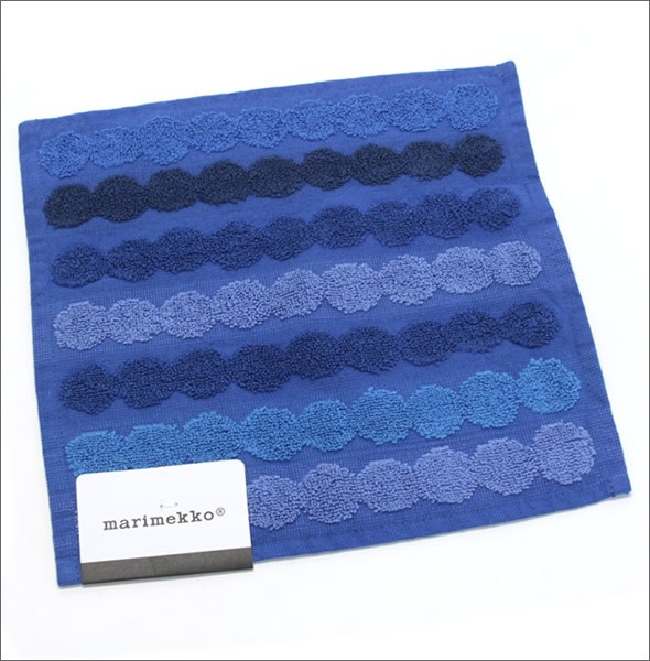 マリメッコ RASYMATTO MINI TOWEL 25cm×25cm 063908 550 light blue/blue ラシィマット柄 ミニタオル