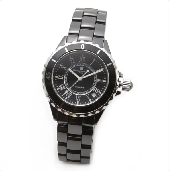 サルバトーレ・マーラ セラミック素材独特の光沢。美麗な仕上げの大人カジュアル・ウオッチ  SM13110-BKR