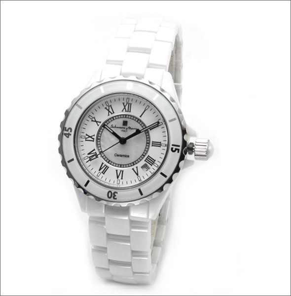 サルバトーレ・マーラ セラミック素材独特の光沢。美麗な仕上げの大人カジュアル・ウオッチ  SM13110-WHR