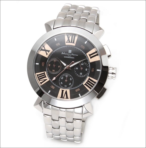 サルバトーレ・マーラ デカ・ケースに3Dインデックス。腕元に注目を集めるモテ・クロノウオッチ。  SM14107-SSBKPG