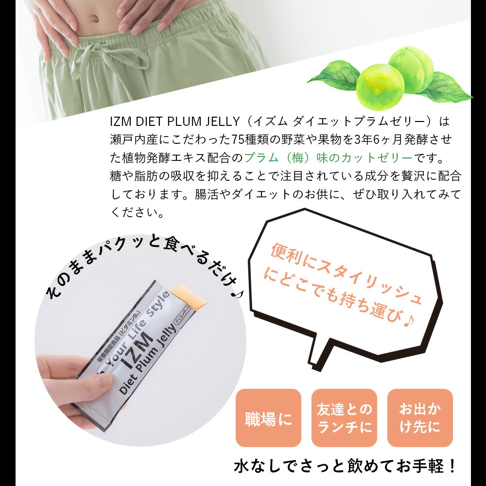 IZM DIET PLUM JELLY 1箱 25本入り（1本20g） : Liberta Create