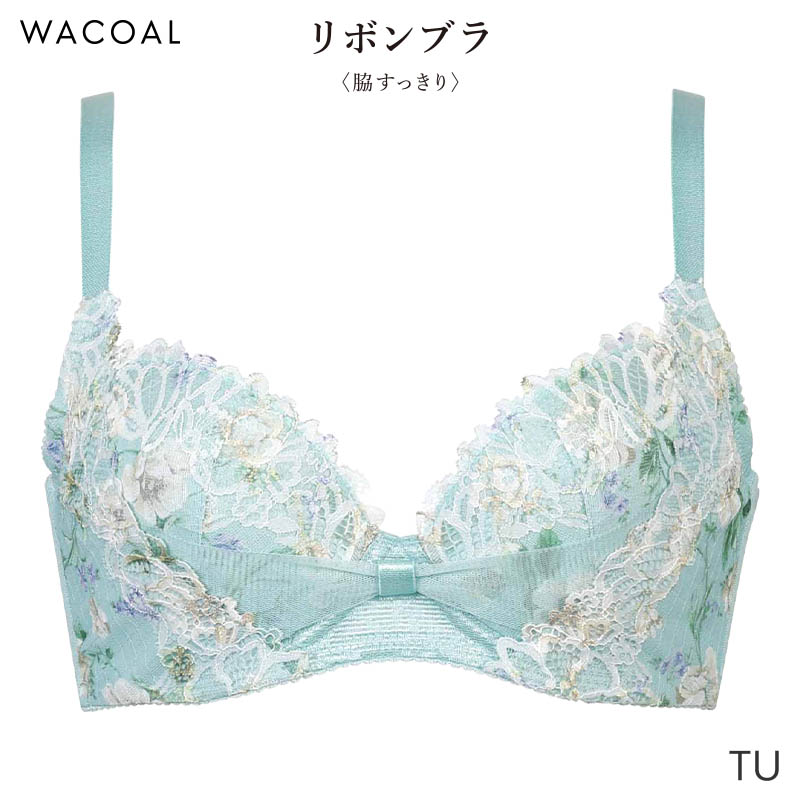 リボンブラ ワコール 脇すっきり ブラジャー 3/4カップ(B C