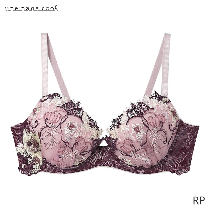 nanala 　yuw ✳︎ 今期完売商品　ボリュームオールインワン ピンク une nana cool（ウンナナクール） 魔女の猫ブラ ブラジャー 3/4カップ