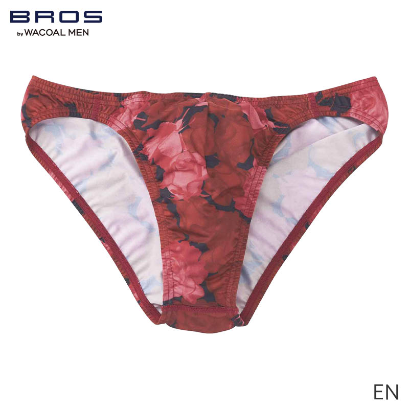 ワコールBROS LANGUAGEofFLOWERS ハナコトバ　ブリーフ　M WACOAL MEN - BROS ブリーフ L 花柄 オレンジ＆ネイビー