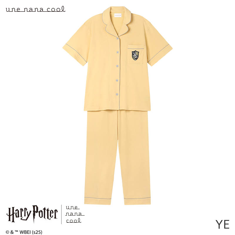 ウンナナクール Harry Potter × une nana cool レディース パジャマ 綿100% 開襟半袖パジャマ(M L)LP6640 une nana cool（ウンナナクール） Harry Potter × レディース パジャマ