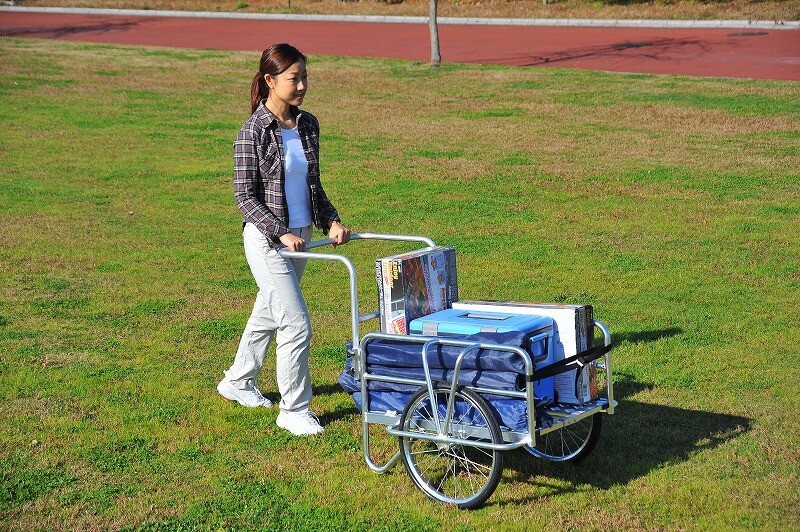 コンパクトなリヤカー アルミ折りたたみリヤカー コンパクトサイズ 運搬 リアカー ノーパンク