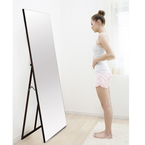 姿見/スタンド飛散防止鏡/でっかいミラー90幅 大型インテリアジャンボ