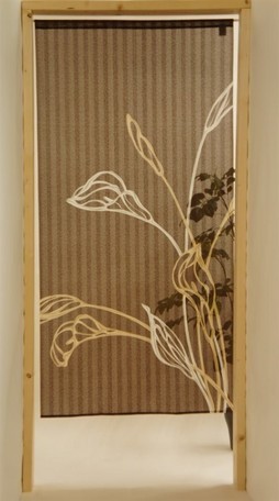 メール便送料無料 のれん170丈長 ロング暖簾 洋柄花タペストリー