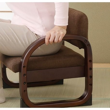 正座椅子 背もたれ付き らくらくコンパクト 高座椅子/玄関イス/座敷