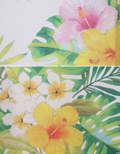 メール便送料無料 処分特価 のれん150 ハワイアンリーフモンステラ