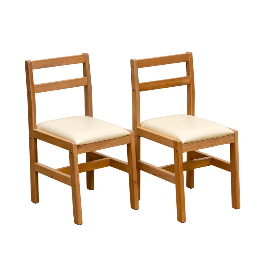 新品・未使用　ダイニングチェアー　ライトブラウン　2脚　組み立て式 ダイニングチェア2脚組マーチ ライトブラウン 4119 | 和歌山県