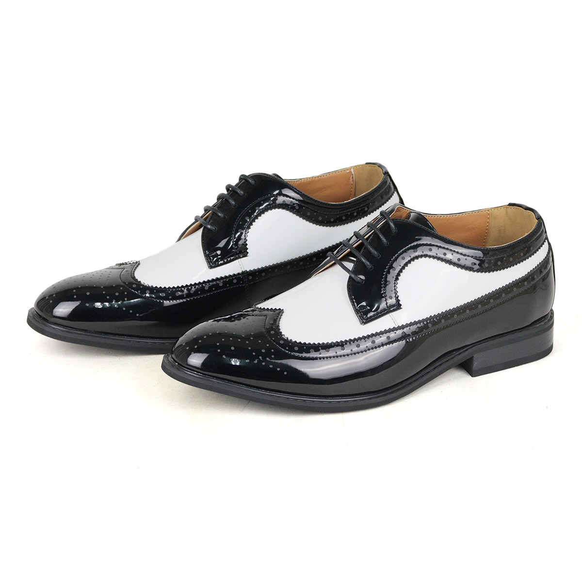 オックスフォードシューズ メンズ 革靴 黒 ウイングチップ 24.5-30cm No.802 セット...