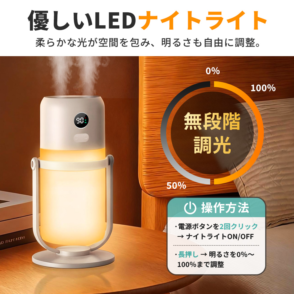 加湿器 超音波式 【 2025冬最新モデルチェンジ】 超音波加湿器 卓上