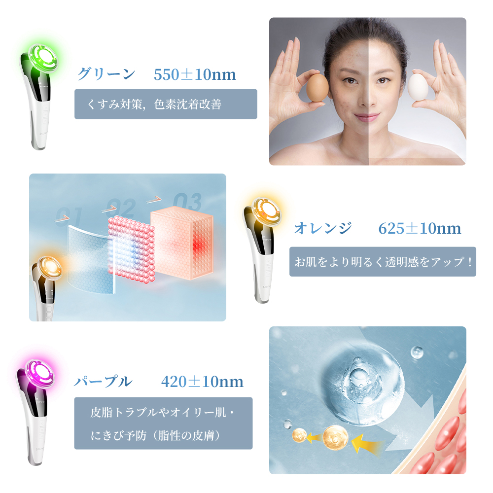 ラッピング対応】 美顔器 イオン導入美顔器 超音波美顔器 光