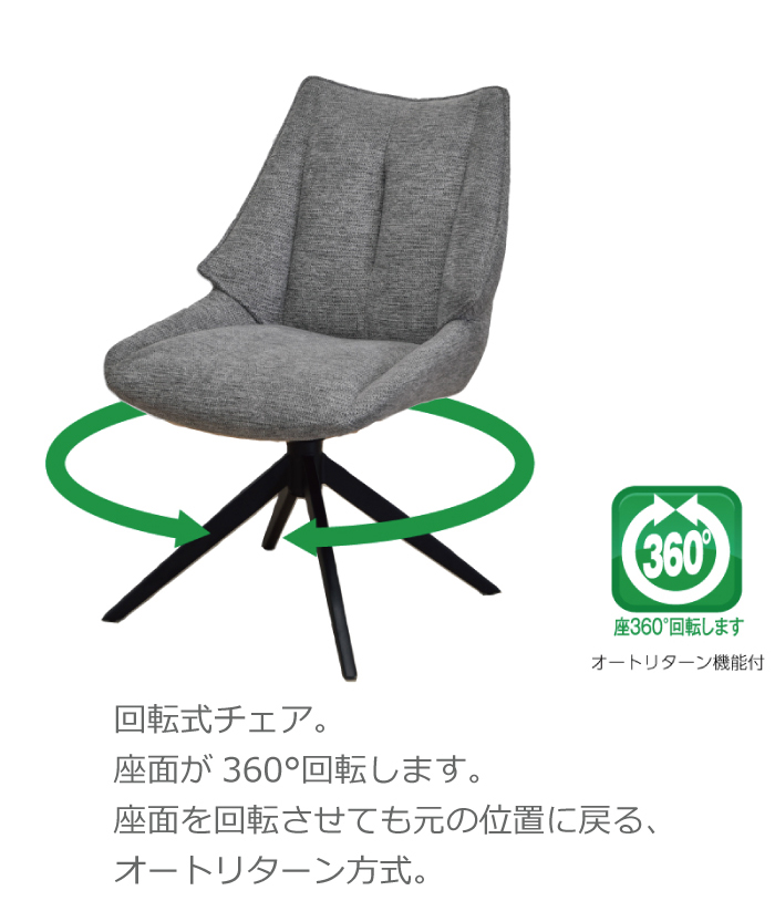 【くぅ】ダイニングチェア2脚組 ダークグリーン 360度回転 2脚セット ダイニングチェア ダイニングチェアー 食堂イス 回転