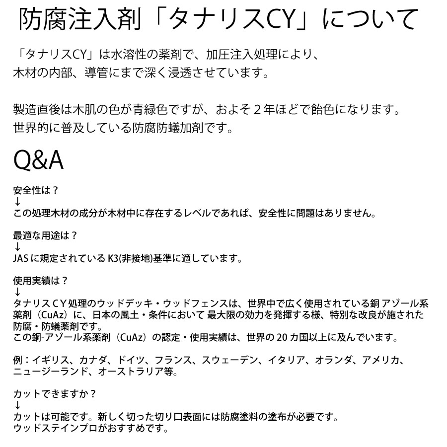 防腐注入木材 国産杉の大日本ウッド プレナー４