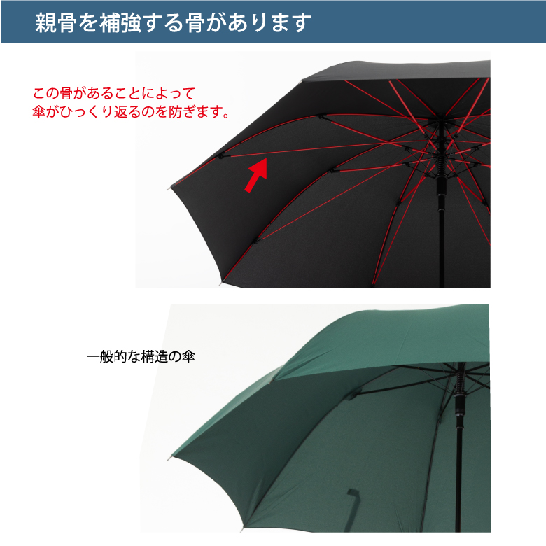 Lieben（リーベン） ジャンプ傘 メンズ 長傘 ワンタッチ 65cm 大きめ