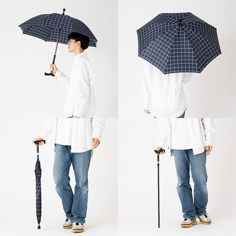 Lieben（リーベン） 傘 ステッキブレラ 雨傘 ステッキ傘 メンズ
