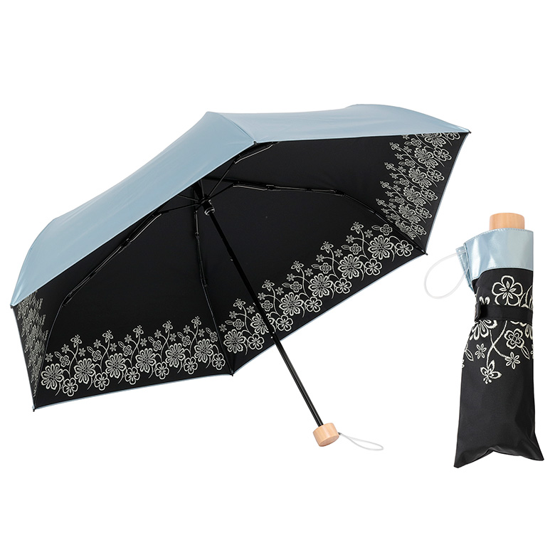 日傘 折りたたみ 50cm×6本骨 軽量 晴雨兼用 レディース UVカット 遮光