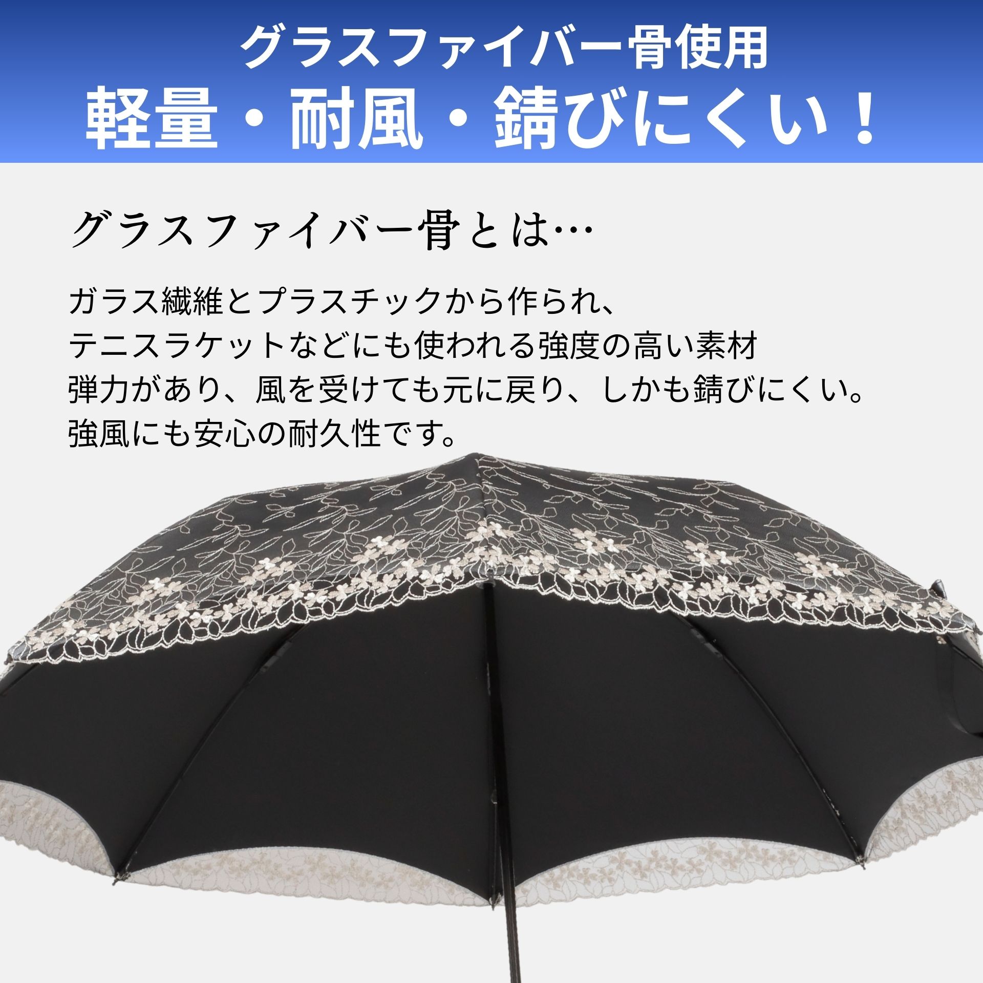 ＵＶ折傘シルバーレース