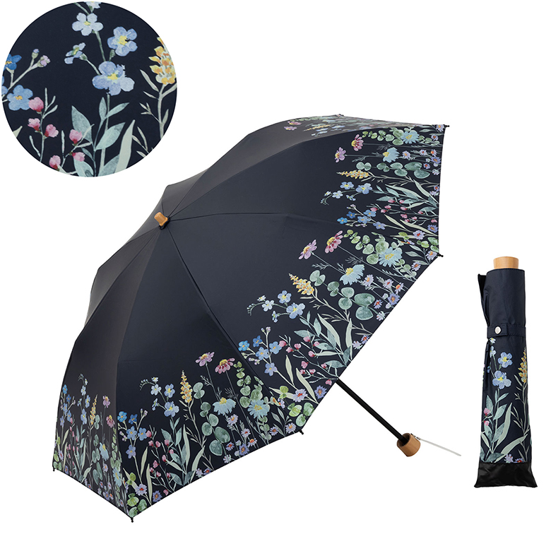 Lieben 日傘 折りたたみ UV遮熱遮光折傘 晴雨兼用 50cm×8本骨